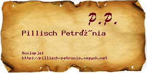 Pillisch Petrónia névjegykártya